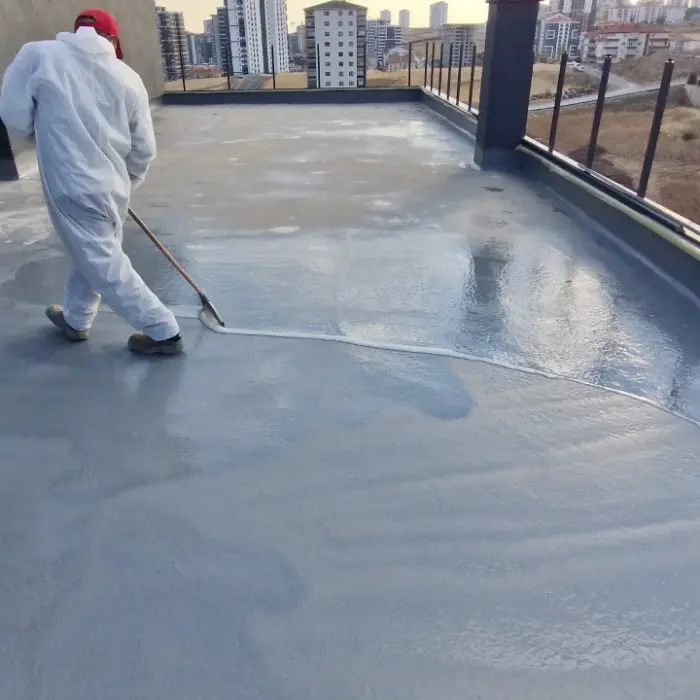 Polyurea terrace waterproofing